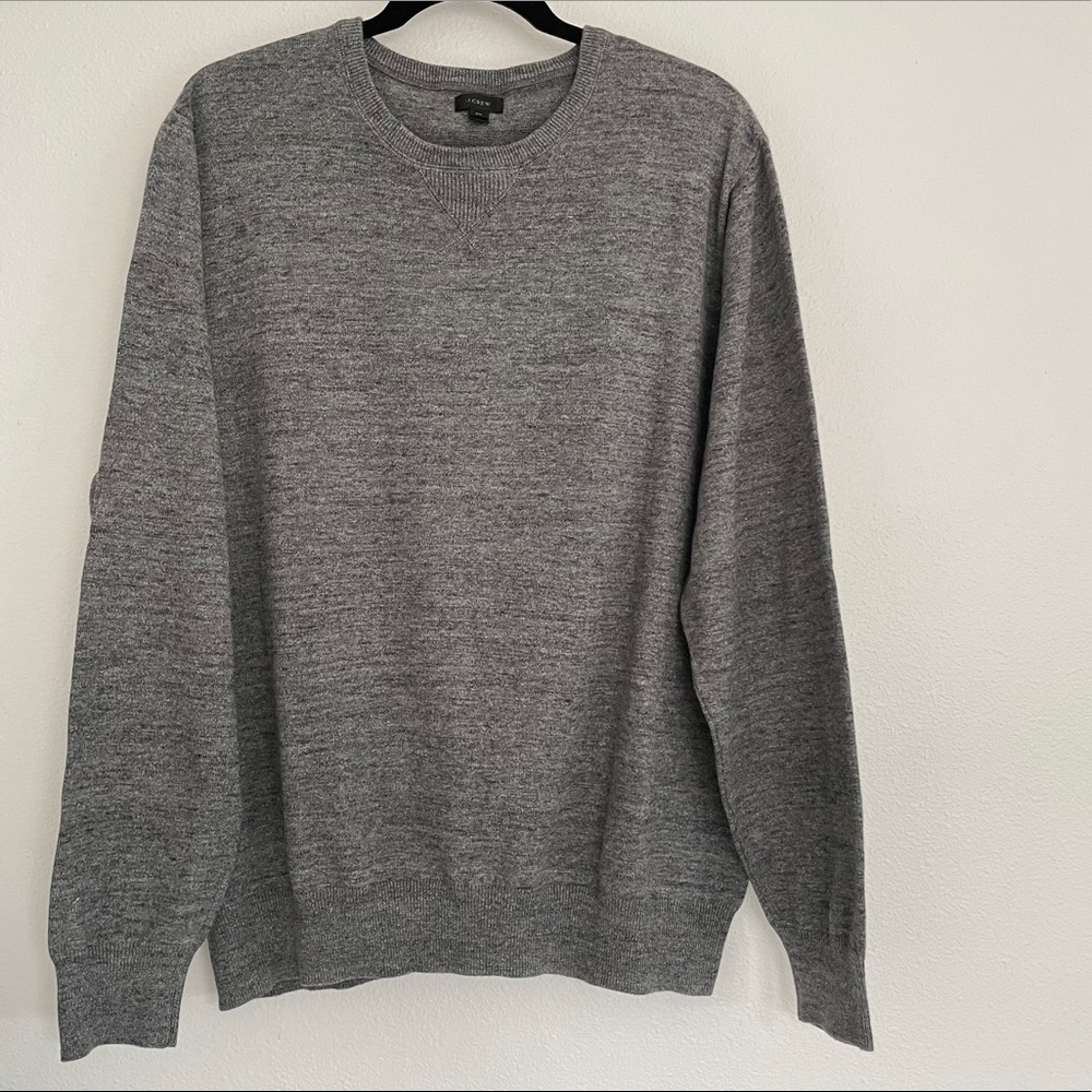 J. Crew Gray Rugged Cotton Crewneck Sweater Sweatshirt